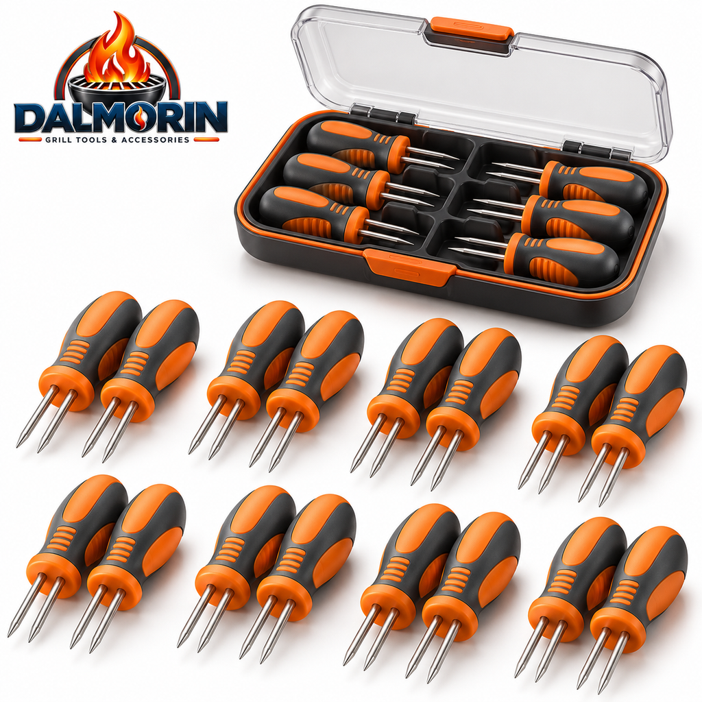 Reusable Corn Holders with Storage Case – 8 Pairs