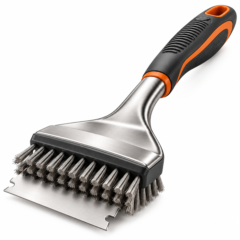 Stainless Steel Grill Brush & Scraper