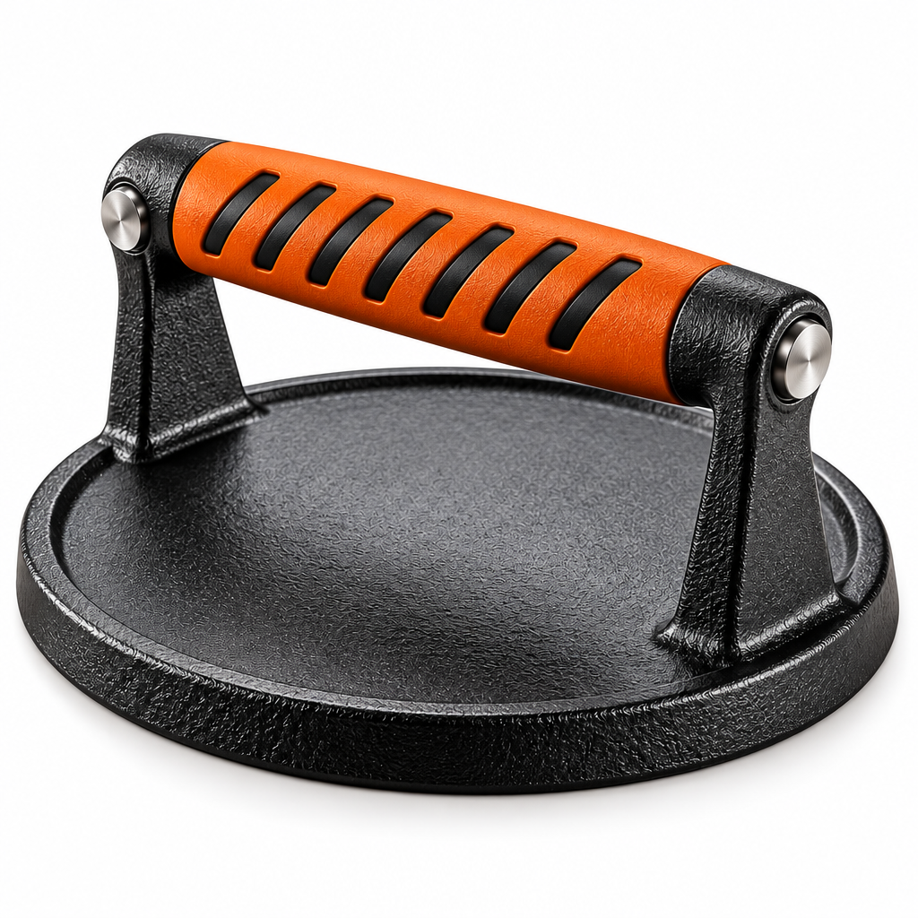 Cast Iron Burger & Steak Grill Press