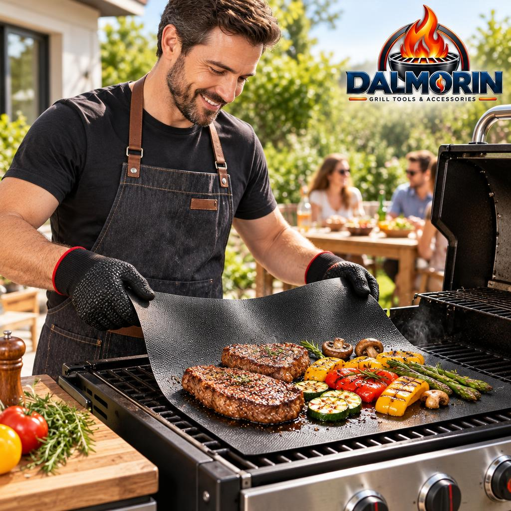 Reusable Nonstick BBQ Grill Mats – 3-Piece Set