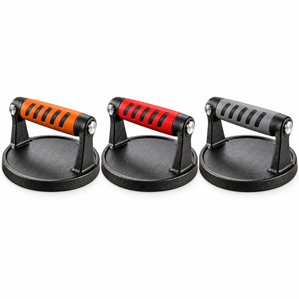 Cast Iron Burger & Steak Grill Press
