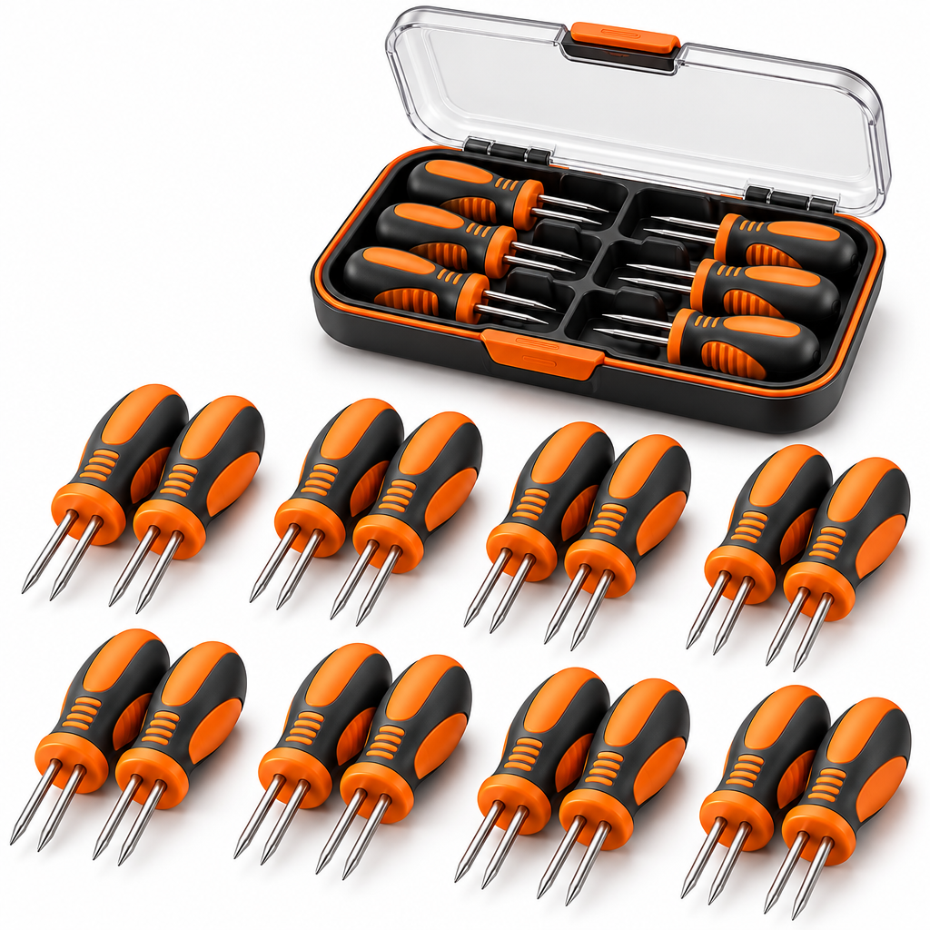 Reusable Corn Holders with Storage Case – 8 Pairs